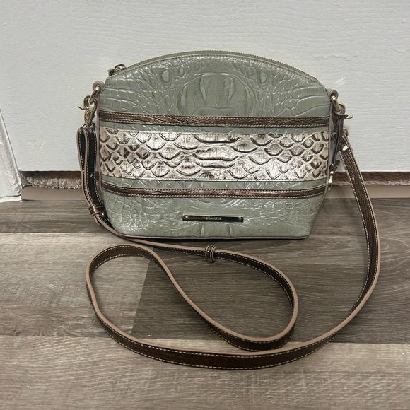 Brahmin Duxbury Ocean Purse Seafoam Green Beige Crossbody Bag- RARE - Picture 1 of 14